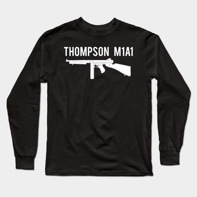 Thompson M1A1 white version Long Sleeve T-Shirt by FAawRay